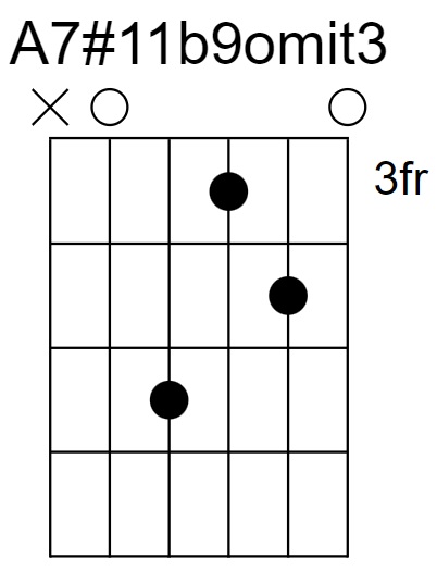 A7#11b9omit3 Chord