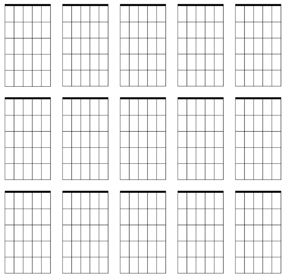 Blank Chord Boxes