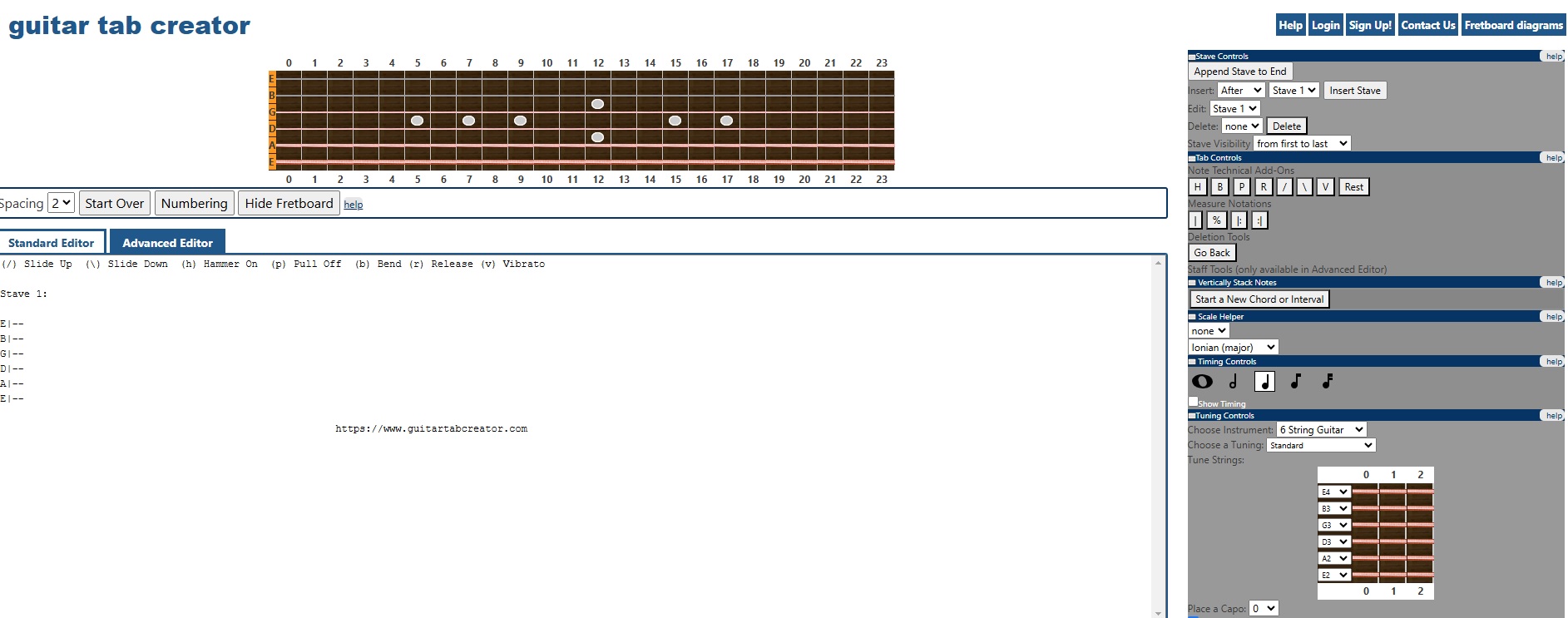 Guitar Tab Creator